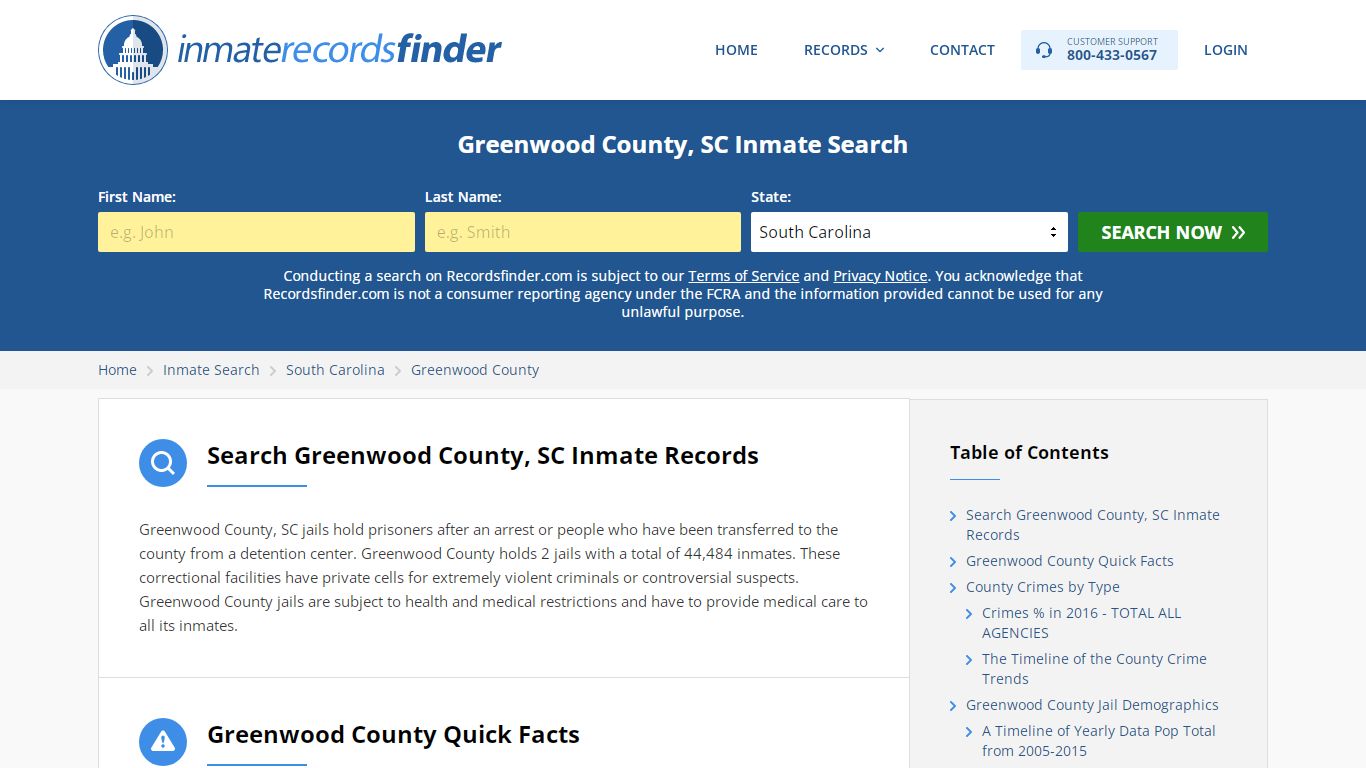 Greenwood County, SC Inmate Lookup & Jail Records Online